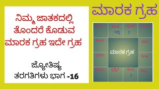 ನಿಮ್ಮ ಜಾತಕದಲ್ಲಿ ತೊಂದರೆ ಕೊಡುವಂತ ಮಾರಕ ಗ್ರಹ ಇದೇ ಗ್ರಹ how to learn astrology  ಜ್ಯೋತಿಷ್ಯ ತರಗತಿಗಳು ಭಾಗ-16