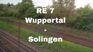 Trip with the RE 7 from Wuppertal mail station to Solingen main station