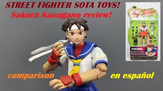 Sakura Kasugano street fighter sota toy figura de acción revisión en español