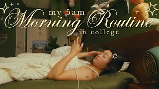 my 5am morning routine as college student (realistic & productive)