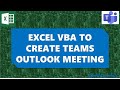 Set up outlook Teams meeting via Excel VBA