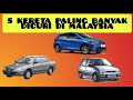 5 kereta paling banyak dicuri pada tahun 2020 di Malaysia