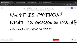 Python Complete Course 2026 | Class 1 | What is Python & Google Colab?