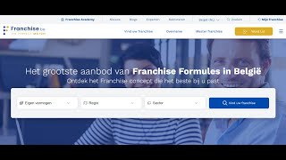 Korte rondleiding nieuw Franchise.be platform