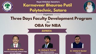 Day 01- Three Days Faculty Development Program on OBA for NBA