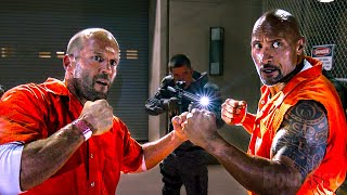 The Rock & Jason Statham VS an Entire Prison | The Fate of the Furious | CLIP
