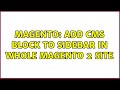 Magento: Add CMS Block to Sidebar in whole magento 2 site