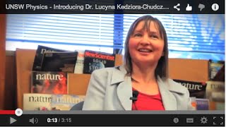 UNSW Physics - Introducing Dr. Lucyna Kedziora-Chudczer - Astrophysicist