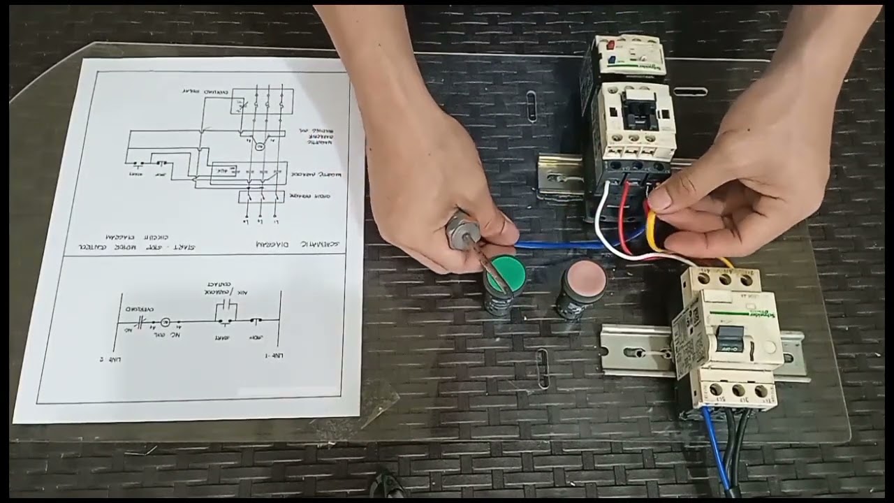 START-STOP Motor Control Circuit Diagram & Actual Tutorial ...