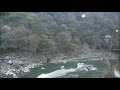 【4k車窓動画】満開の桜の中を走るトロッコ列車　嵯峨野観光鉄道