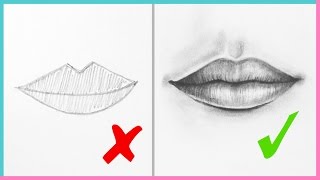 DOs & DON'Ts: How to Draw Realistic Lips & the Mouth Step By Step | Art Drawing Tutorial