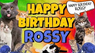 Happy Birthday Rossy! Crazy Cats Say Happy Birthday Rossy (Very Funny)