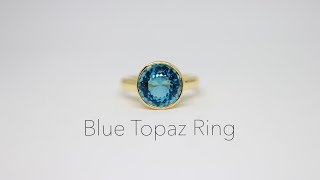 รีวิว แหวนโทพาสฝังหุ้ม ( Blue Topaz Ring )โดย ห้างทองผลเจริญ ชลบุรี