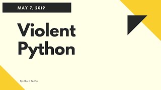 Violent Python | Introduction | Abu o Techo