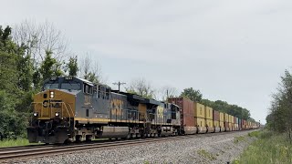 Intermodal Train CSX I169 Roars Past Jordan, NY! (7/15/23) [4K60]