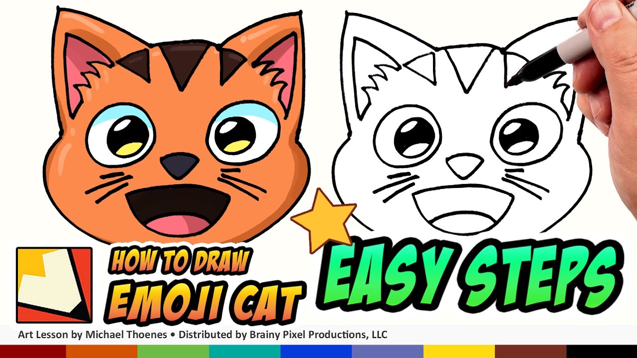 How To Draw Emojis Cat EASY STEP-BY-STEP For Beginners - YOU CAN DO IT ...