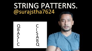 QBASIC program to display the string pattern. Q, B, A, S, I, C