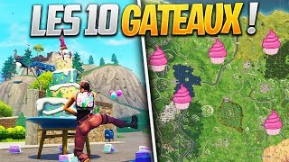 danser devant differents gateaux d anniversaire sur fortnite defis anniversaire - fortnite gateau emplacement