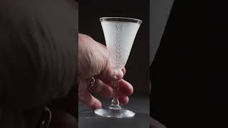 Antique Drinking Glass - Victorian Frosted Wine Glass