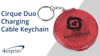 Cirque Duo Charging Cable Keychain - Custom Charging Cable by 4imprint