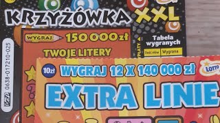 Zdrapki#565👉Linie \u0026Krzyżówka ☝️Która wygrała 🤔🤣🍀