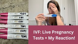 IM PREGNANT! Live Pregnancy Tests + Daily Symptoms After IVF Frozen Embryo Transfer [4DPT-11DPT]