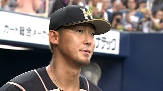 【プロ野球パ】満塁ホームランを打った中田のヒーローインタビュー 2015/04/05 Bs-F