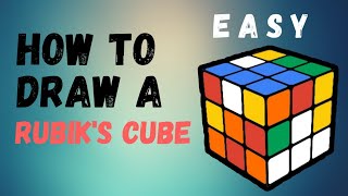 How to draw a Rubik's cube easy | Aniks Art