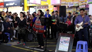 恭喜恭喜  路邊野花不要採  上海灘  檳城艷  Beautiful Sunday + Sha la la la la - 3L樂隊 Busking Hong Kong 香港旺角街頭表演 150301