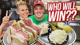 Massive 5-Meat Deli Sandwich Challenge w/ Molly Schuyler!!