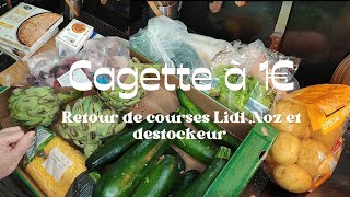 Cagette à 1€ Lidl ,retour de course Lidl,Noz, déstockage alimentaire, belles affaires petit budget !