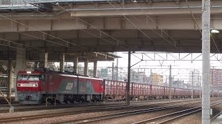 JR貨物　EH500-10牽引3075レ大宮操車場通過　2014/01/21