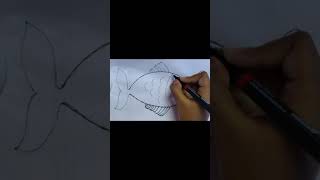 Fish drawing 🐟😍 Watch till the end 💖 Satisfying 🌸#shorts