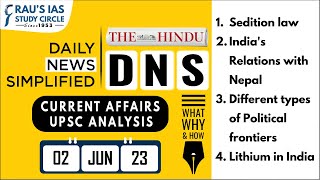 The Hindu Analysis | 02 June, 2023 | Daily Current Affairs | UPSC CSE 2023 | DNS