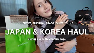 JAPAN \u0026 KOREA HAUL: THE ROW, HERMES, PRADA + OLIVE YOUNG | Saying goodbye to my family 🥲