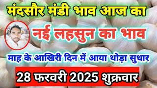 28 फरवरी 2025 मंदसौर मंडी नई लहसुन का भाव आज का | Nayi Lahsun Ka Bhav | Ooty Lahsun Ka Bhav Mandsaur