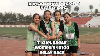 4x100 Relay Race women's Final 🥇 | KVSA New Record | 66th KVSA MEET 2024.