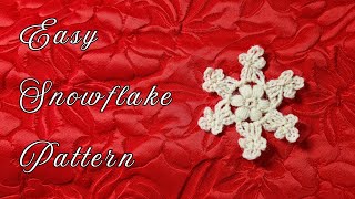 Beginners crochet snowflake