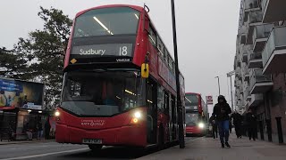 FRV + DIVERSION | London Bus Route 18 | Euston - Sudbury | VH45219 - BF67 GKJ | XMAS Countdown #10 |