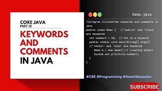 Keywords and Comments in Java | Core Java | Telugu Explained