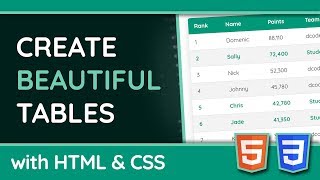 Styling Html Tables With Css -  Web Designux Tutorial