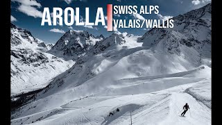 Ski in the Swiss Alps, Valais, Arolla ski station