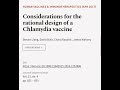 Considerations for the rational design of a Chlamydia vaccine | RTCL.TV