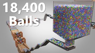 18,400 Colorful Balls Marble Run Loop animation V13