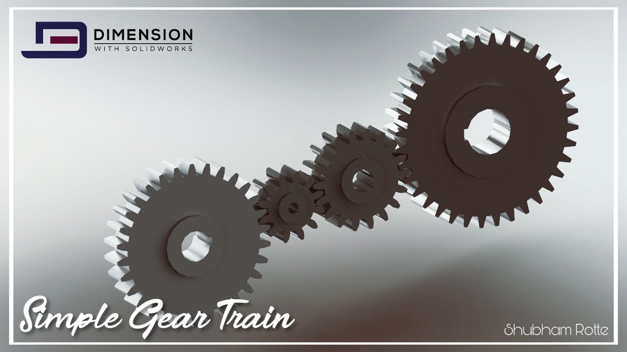 03 Simple Gear Train Youtube