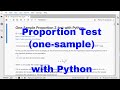 Python - One-Sample Proportion Test (Score test and Wald Test)