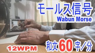 【縦振り電鍵の正しい打ち方】手打ちで綺麗に打てるとカッコイイかも！和文モールス符号を電報練習帳で打ってみました！YouTubeの再生速度を調整して聴いてみよう(morse code practice)