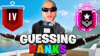Guessing Your Rank in Rainbow Six Siege
