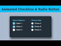 Animated Checkbox & Radio Button CSS Tutorial  Cool Hover Effects 🎨 Step by Step #cssanimations
