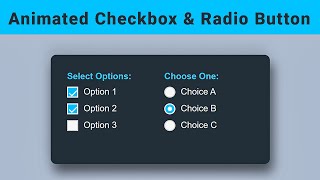 Animated Checkbox & Radio Button CSS Tutorial Cool Hover Effects 🎨 Step by Step #cssanimations